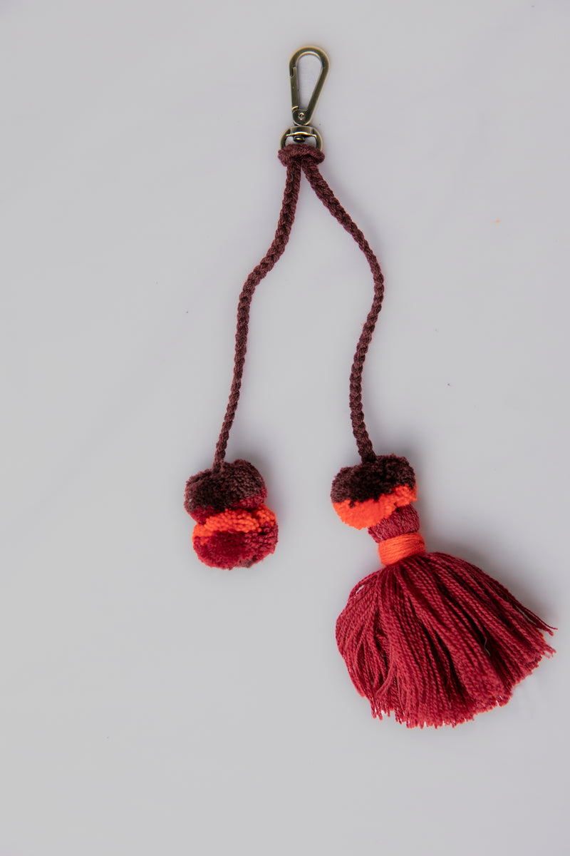 Tassel Pom Pom Keychain Awamaki Peru