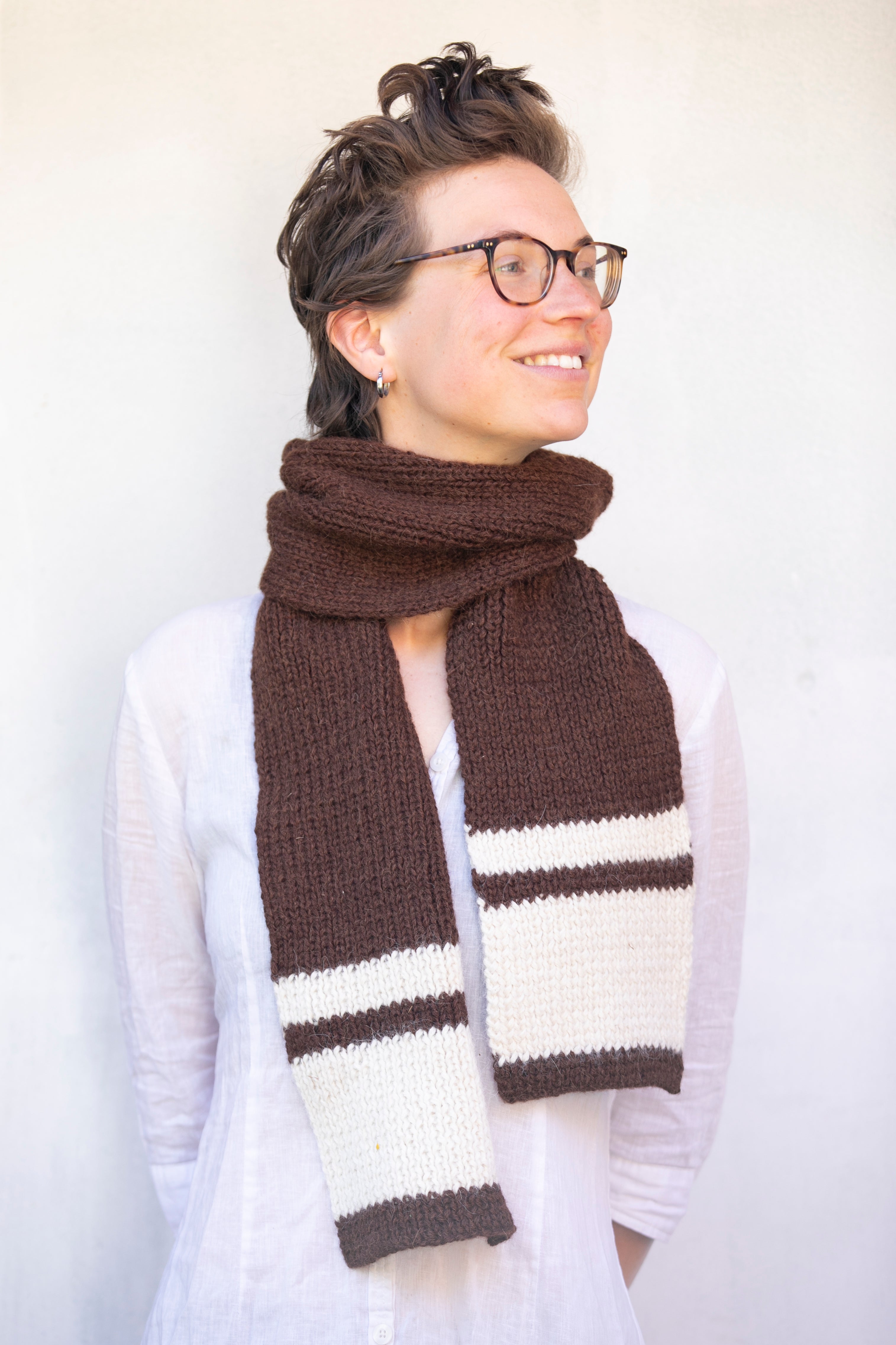 Pampa Knit Alpaca Scarf - Awamaki Peru
