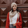 Wayra Peruvian Alpaca Shawl with Statement Tassel in Oat