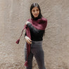 Wayra Peruvian Alpaca Shawl with Statement Tassel in Plum