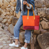 Inti Colorblock Woven Tote
