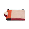 Inti Small Woven Colorblock Cosmetic Pouch